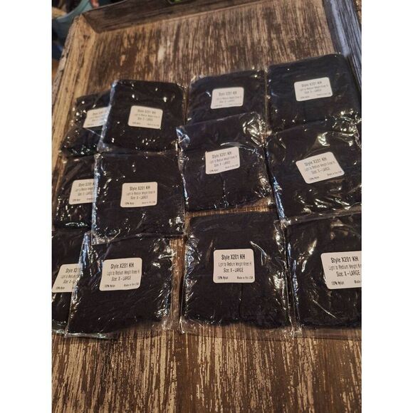 Womens Black Light to Medium Knee Hi Nylon Socks Size X-Large Lot of 12 pair‎ - Picture 1 of 3